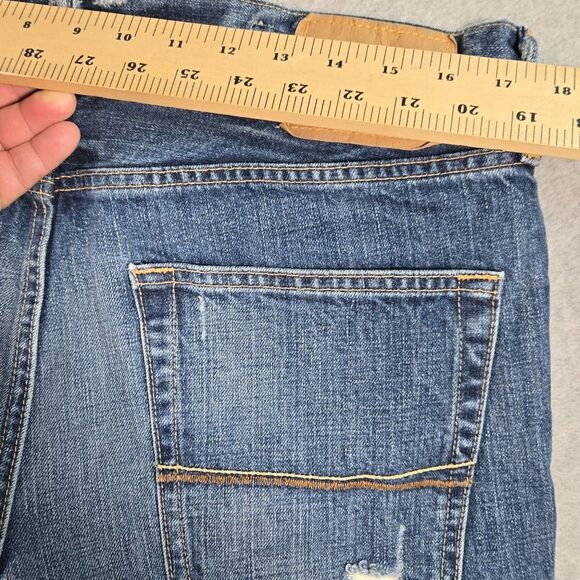 Abercrombie fitch jeans bootcut Baxter low Rise Slim Boot 34x32(31) Grunge - Picture 9 of 11